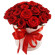 красные розы в шляпной коробке. Витебск
